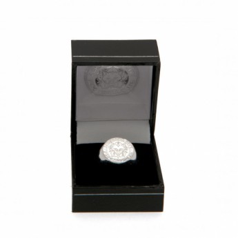 Leicester City pierścionek Silver Plated Crest Ring Medium