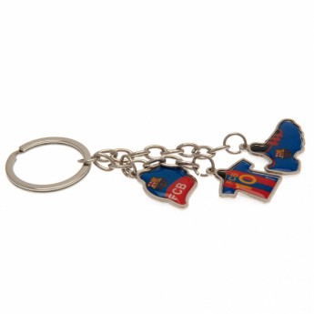 Barcelona brelok do kluczy 3 Charm Keyring