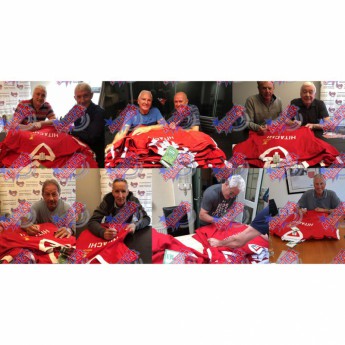 Słynni piłkarze piłkarska koszulka meczowa Liverpool FC 1977 European Cup Winners Signed Shirt