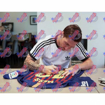 Słynni piłkarze piłkarska koszulka meczowa FC Barcelona Messi 2018-2019 Signed Shirt