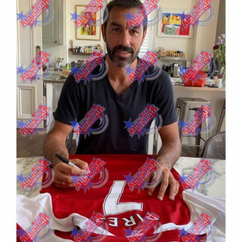 Słynni piłkarze koszulka w antyramie Arsenal FC Henry, Bergkamp & Pires Signed Shirt (Trio Framed)