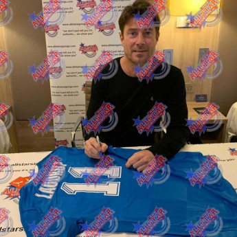 Słynni piłkarze koszulka w antyramie Rangers FC Gascoigne & Laudrup Signed Shirt (Duo Framed)