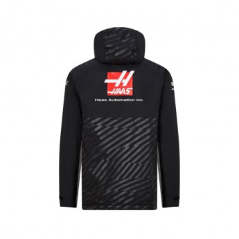 Haas F1 męska kurtka z kapturem rain black F1 Team 2020