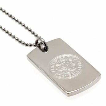 Leicester City naszyjnik z zawieszką Engraved Dog Tag & Chain