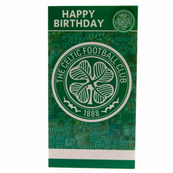 FC Celtic życzenia urodzinowe Birthday Card & Badge