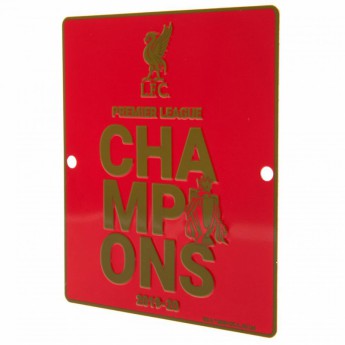 Liverpool tabliczka na okno Premier League Champions
