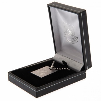 West Ham United naszyjnik z zawieszką Dog Tag & Chain CT