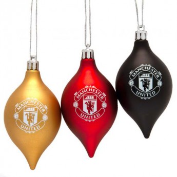 Manchester United ozdoby świąteczne 3pk Vintage Bauble