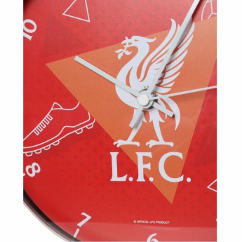 Liverpool zegar Wall Clock red