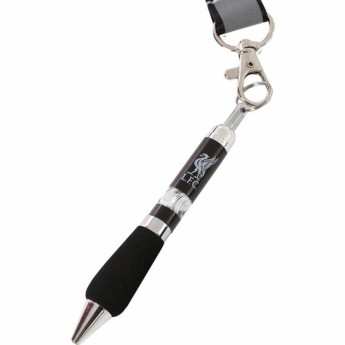 Liverpool długopis na sznurku black and grey Lanyard Pen