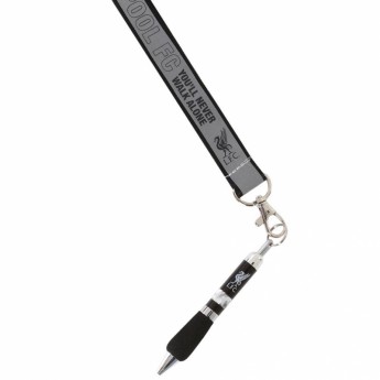 Liverpool długopis na sznurku black and grey Lanyard Pen