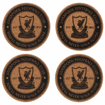 Liverpool podkładki 4pk Cork Coaster Set