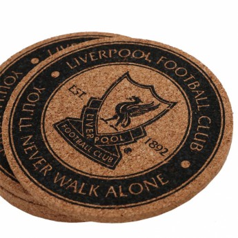 Liverpool podkładki 4pk Cork Coaster Set