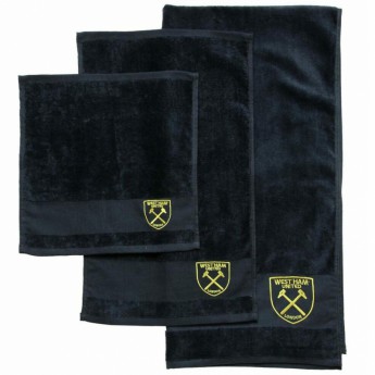 West Ham United zestaw ręczników 3pc black