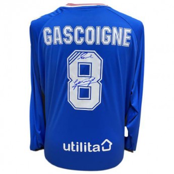 Słynni piłkarze piłkarska koszulka meczowa Rangers Gascoigne 2019-2020 Signed Shirt