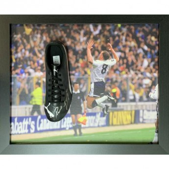 Słynni piłkarze kicker w ramce Gascoigne Signed Boot (Framed) Tottenham Hotspur