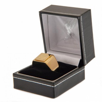 Liverpool pierścionek Gold Plated Signet Ring Small