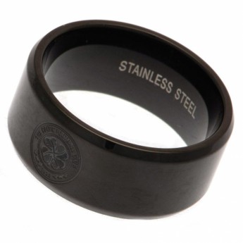 FC Celtic pierścionek Black IP Plated Ring Small