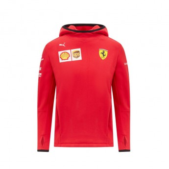 Ferrari dziecięca bluza z kapturem PUMA sweatshirt red F1 Team 2021
