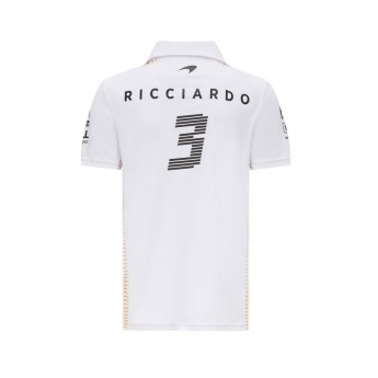 McLaren Honda męska koszulka polo Ricciardo White F1 Team 2021