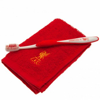 Liverpool zestaw toaletowy shower gel, shampoo, toothbrush and flannel