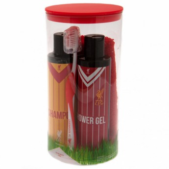 Liverpool zestaw toaletowy shower gel, shampoo, toothbrush and flannel