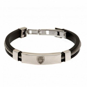 Arsenal opaska silikonowa Silver Inlay Silicone Bracelet