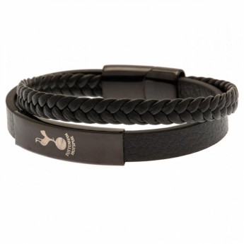 Tottenham bransoletka skórzana Black IP Leather Bracelet