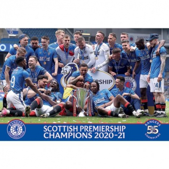 FC Rangers plakat 2020-21 season SPL Champions 10