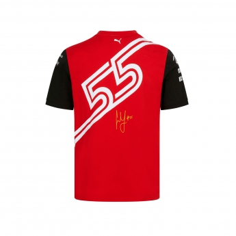 Ferrari koszulka męska Carlos Sainz redblack F1 Team 2022