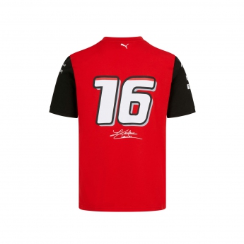 Ferrari koszulka męska Charles Leclerc redblack F1 Team 2022