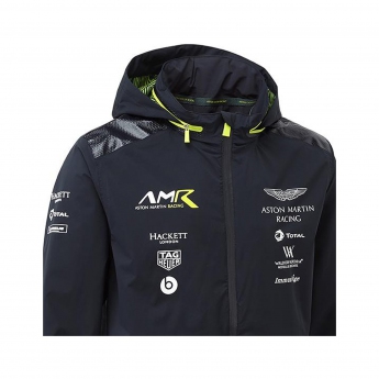 Aston Martin męska kurtka z kapturem team rain jacket navy blue