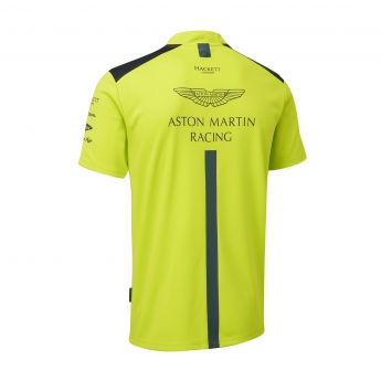 Aston Martin męska koszulka polo mens team polo shirt lime