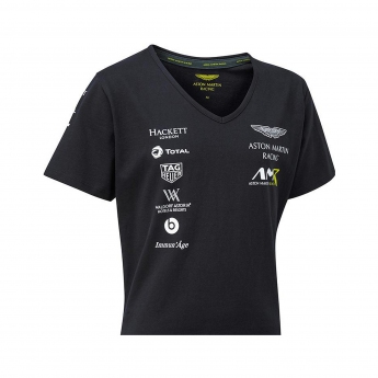 Aston Martin koszulka damska team t-shirt navy blue