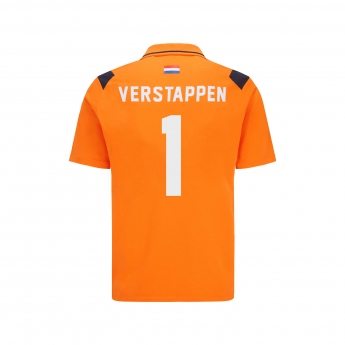Red Bull Racing męska koszulka polo Max Verstappen orange F1 Team 2022