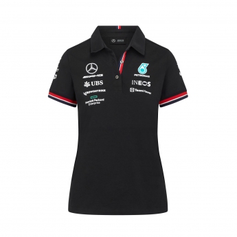 Mercedes AMG Petronas damska koszulka polo team black F1 Team 2022
