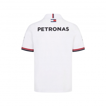 Mercedes AMG Petronas męska koszulka polo team white F1 Team 2022