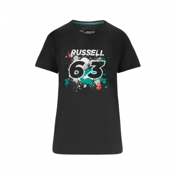 Mercedes AMG Petronas koszulka damska George 63 black F1 Team 2022