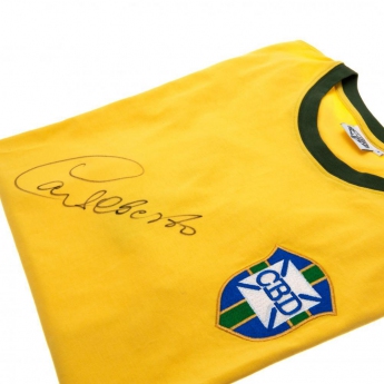 Słynni piłkarze piłkarska koszulka meczowa Brasil Alberto Signed Shirt