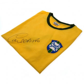 Słynni piłkarze piłkarska koszulka meczowa Brasil Alberto Signed Shirt