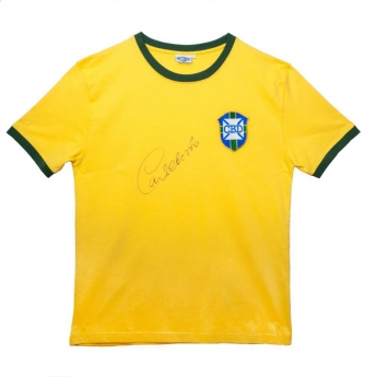 Słynni piłkarze piłkarska koszulka meczowa Brasil Alberto Signed Shirt