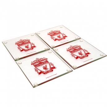 Liverpool zestaw podkładek 4pk glass coaster set