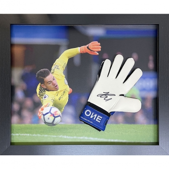 Słynni piłkarze rękawica w antyramie Manchester City FC Ederson Signed Glove (Framed)