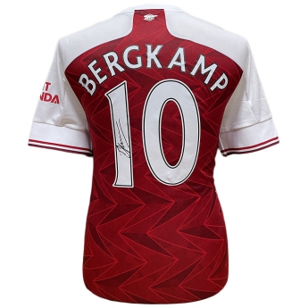 Słynni piłkarze piłkarska koszulka meczowa Arsenal FC Bergkamp Signed Shirt
