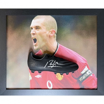 Słynni piłkarze kicker w ramce Manchester United FC Keane Signed Boot (Framed)