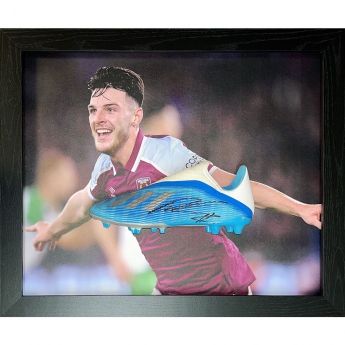 Słynni piłkarze kicker w ramce West Ham United FC Rice Signed Boot (Framed)