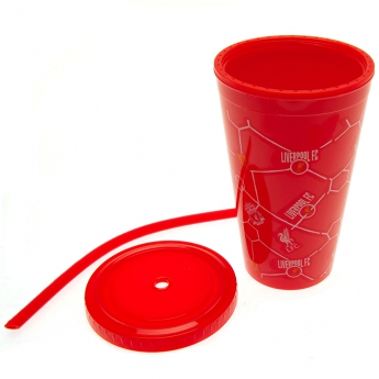 Liverpool kubek ze słomką kids beaker red