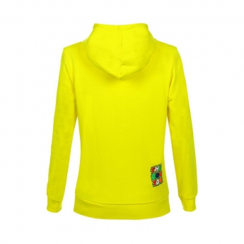 Valentino Rossi damska bluza z kapturem yellow Classic (Stripes) 2019