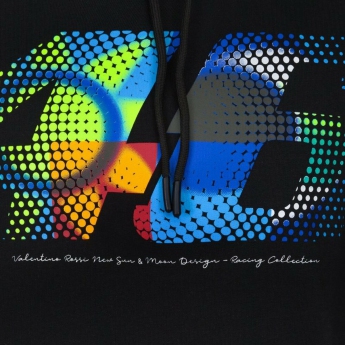Valentino Rossi męska bluza z kapturem VR46  -  Sun and Moon black 2022