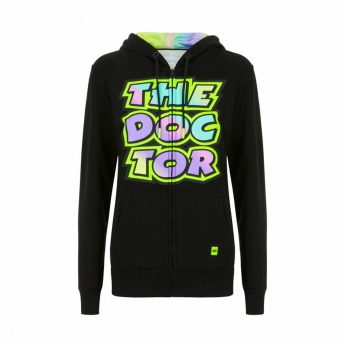 Valentino Rossi damska bluza z kapturem VR46  -  Classic black 2022